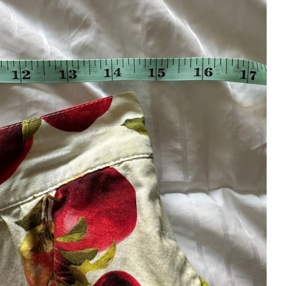 Retrolicious Apple Print Skirt - Green & Red Vintage Style Cotton Size L - Picture 3 of 6